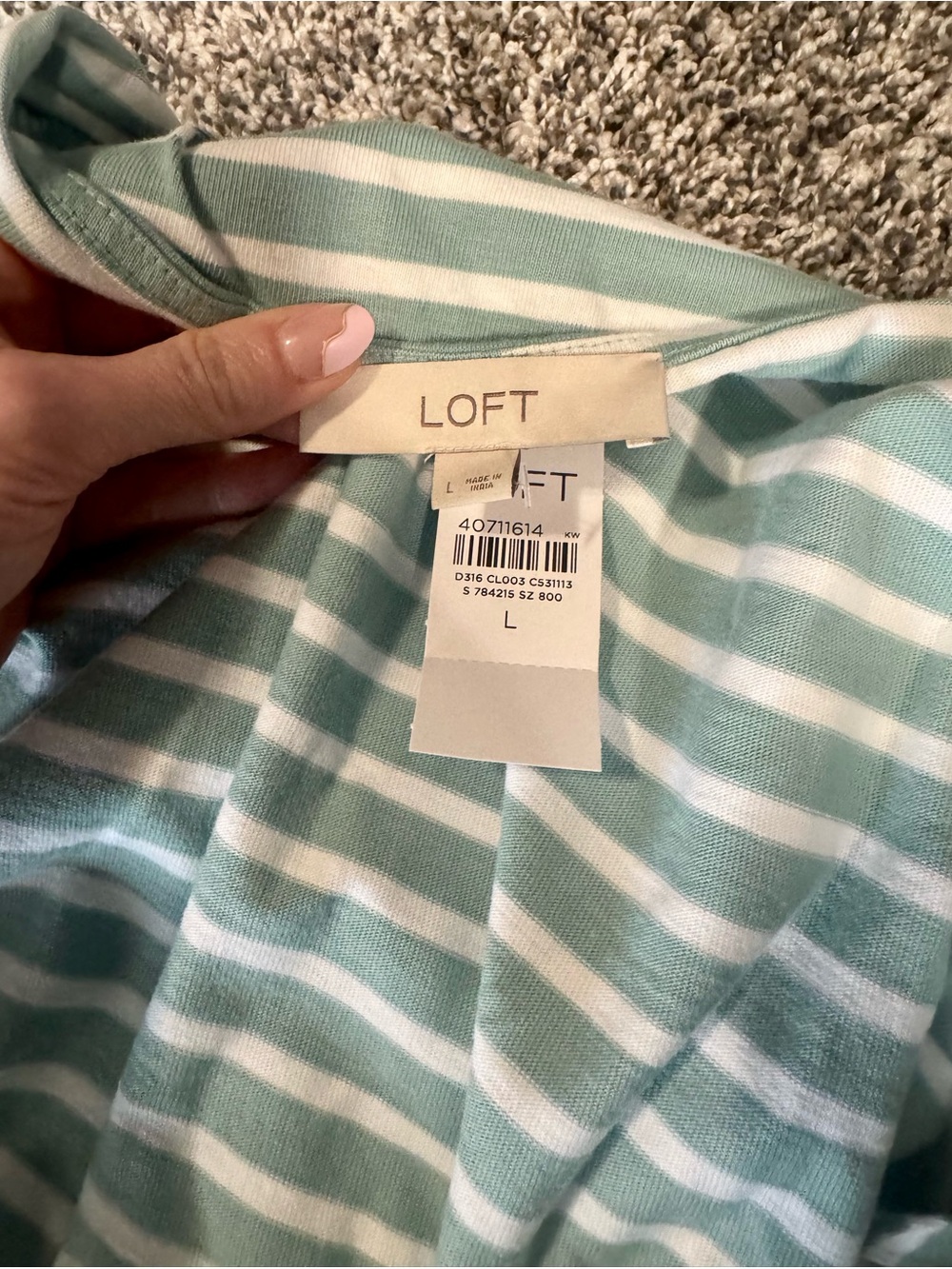 NWT Current Loft Striped Side Tie Wedge Tee Mini Dress - Picture 4 of 4